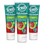 Tom's of Maine Children's Silly Strawberry Natural Fluoride – Anticavity Fluoride Toothpaste for kids – All Natural Fruity Flavor Strawberry Toothpaste kids 90 mL (3 pack)
