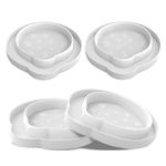ASPECTEK Bed Bug Interceptors, Pack of 4 Pesticide-Free Traps and Insect Detectors, Effective Pest Control Solution with No Chemicals for Bed Bugs and Other Pests, White