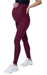 Yogalicious Ultra Soft Light Weight Maternity Leggings, Windsor Wine, XX-Large