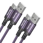 USB C Cable,2 Pack 6.6FT 3A Fast Charging Cord, Braided USB A to USB Type C Charging Cable for Samsung S21 S20 S10 Note 10 Google LG HTC Motorola Huawei etc