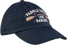 Ann Arbor T-shirt Co. Paddle Faster, I Hear Banjos | Funny Camping, River Rafting Canoe Kayak Baseball Cap Dad Hat Navy Blue, Navy Blue, One Size