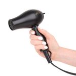 Aria Beauty Mini Blow Dryer - Compact Travel Blow Dryer with Two Heat Settings - Negative Ions for Quick Drying, Frizz, and Static - Black - 1 pc