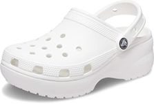 Crocs Women's Classic Platform Clog W Clogs, White, 5 UK