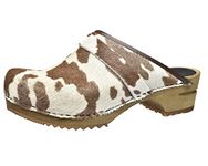 Sanita Women's Clogs, Brown Cow, 9