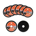 HSS Circular Saw Blade 2inch - BRSCHNITT 8PCS 72T 10mm Bore Cutting Discs for Cutting Wood, Copper, Aluminum, Plastic and Soft Metal