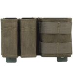 5.56 Mag Pouch Double 9mm MOLLE Magazine Pouch Set Tactical Placard with Quick Release Insert for Chest Rig Vest