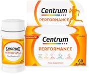 Centrum Performance Tablets Multivitamin & Mineral Supplements, 60 Tablets, 21 essential nutrients, including vitamin C, D, and Iron (Packaging and Tablet colour may vary slightly)