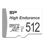 Silicon Power 512GB High Endurance UHS-I microSDXC Memory Card with SD Adapter