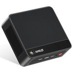 Beelink Mini PC AMD Ryzen 7 5825U(8C/16T,up to 4.5GHz), SER5 Pro Mini Computer 16GB DDR4 500GB M.2 2280 PCIe3.0 SSD, 4K@60Hz Triple Output/WiFi 6/BT5.2/HDMI/DP/Type-C