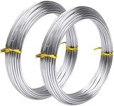 Beadsnfashion Aluminium Wire, Art and Craft Colourful Wire for Craft Work, Jewellery Making, Flower Decoration and Floral Arrangement (Silver, 2MM)
