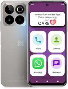 SPC Zeus 2 Elite – Smartphone Senior mit 6,7-Zoll-Display und 128GB | Triple cam 50MP, NFC und Schnellladefunktion | Easy-Mode, XL-Symbole und Kompatible mit App Fernverwaltung und -ortung – Silber