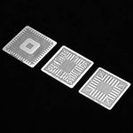 YWBL-WH 33 Pieces Stencils Kits IC Chip BGA Reballing Stencils Soldering Model for iPhone Processor Repair Electronics Welding Accessories