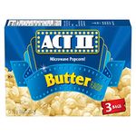 Act II Microwave Gourmet Popcorn - Butter (234g (3 x 78g), 12 Count)