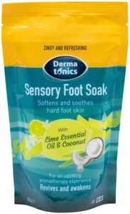 Dermatonics Sensory Foot Soak | Softens and Soothes Hard Foot Skin | With Lime Essential Oil and Coconut | Revieves and Awakens | Suitable for Vegans | 350 g