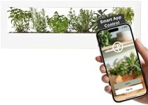 Modern Sprout Smart Landscape Growframe - Wall Mounted Plant Stand with LED Grow Light - Smart App Controlled - Powder-Coated Steel Frame for Indoor Plants - Perfect for Gifting and Decor - White