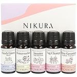 Nikura Floral Meadows Fragrance Oil Gift Set | Diffuser Oils for Oil Burners, Home, Diffusers | Scented Oils for Candle Making, Soap, Wax Melts, Yoga, Car, Perfume, Bath Bomb | 5 x 10ml | UK Made