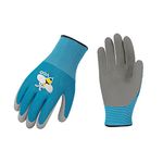 Vgo... Kids Gardening Gloves Utility, Children Working Garden Gloves Toddler Latex Coating for Boys&Girls Age 3-12 years, 1 pair