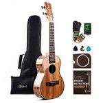 Caramel 23 inch CC103A Zebra Wood High Gloss Concert Ukulele for Beginners Professional Ukele Ukalalee Gig Bag Strap Kit