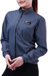 INBIKE Cycling Jacket for Men Women, Windproof Lightweight Packable Running Windbreaker, Breathable Quick Dry Reflective Biking Coat with 2 Pockets Blue XX-Large