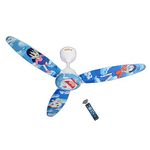 ACTIVA Premium Series Kidz 1200 MM Noiseless BLDC (28 Watts) Ceiling Fan Doremon Printed Come with 4 Years Warranty (Blue)