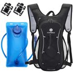 TTIAISHLE Hydration Pack Backpack with 2L BPA Free Water Bladder,Bike backpack for Cycling Running Hiking Climbing Camping Racing skiing (Black + Blue)