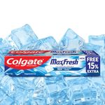 Colgate MaxFresh Toothpaste, Blue Gel Tooth Paste with Menthol for Super Fresh Breath, 70g + 11g (Peppermint Ice)