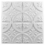 Art3d Drop Ceiling Tiles 2x2, Glue-up Ceiling Panel, Fancy Classic Style in White