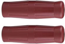 178 Rubber Motorcycle Handlebar Keenso Universal Antiskid Handlebars Vintage Classic Handlebar Hand Grips Bar, Coke Bottle Design(Brown) Motorcycle Handlebars