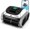 WYBOT C1 Cordless Pool Cleaner, Wall & Waterline Cleaning, Pool Vacuum Robot with Smart Route Planning, 150 Mins Runtime, for Inground Pools Up to 150㎡ (Blackwhite & Green)