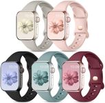 CeMiKa 5 Pack Straps Compatible for Apple Watch Strap 38mm 40mm 41mm 42mm 44mm 45mm 46mm 49mm, Soft Silicone Sport Strap for iWatch Strap Series 10 9 8 7 6 5 4 3 SE, Women Men, 38mm/40mm/41mm-S/M