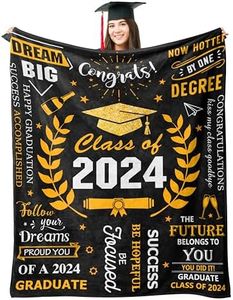 Graduation Gifts Blanket 50" X 60", 2024 Graduation Gifts, Graduation Gifts for Her Him, High School/College Graduation Gifts, Class of 2024 Graduation Gifts, Graduation Decorations Class of 2024