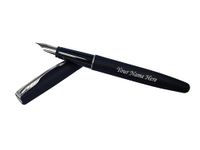 Savri Personalized Parker Fountain Pen with your name engraved on it | Ideal gift for Birthday/Anniversaries/Farewell/Valentine’s Day/Friendship Day/fathers Day | Matte Black with Silver Clip