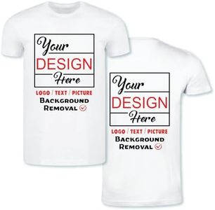 Personalized Image/Text for Your Company/Wedding/Greetings with Digital Printing | Unisex Adult | Custom T-Shirt White