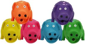 Multipet's 9-Inch Latex Polka Dot Globlet Pig Dog Toy, Assorted Colors