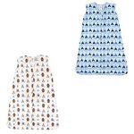 Luvable Friends Baby Soft Muslin or Jersey Cotton Safe Wearable Sleeping Bag, Be Brave/Teepee 2-Pack, 6-12 Months