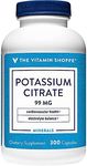 The Vitamin Shoppe Potassium Citrate 99MG, Supports Cardiovascular & Cellular Health (300 Capsules)