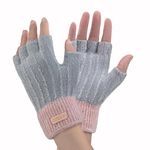 FCHUI Winter Fingerless Gloves - Women Warm Knit Half Fingers Mittens Thermal Fingerless Gloves Ladies Half Fingers for Running Sking