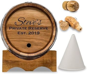 Red Head Barrels - Custom Engraved 3 Liter Oak Barrels for Aging Whiskey, Rum, Tequila, Bourbon, Scotch and Wine, Aged and Charred Oak Barrel for Custom Personalized Exclusive Home Distilling