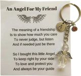 Leyiteng Guardian Angel Gifts, Guardian Angel Keychain,Angel Gifts For Women,Unique Friendship Gifts, Angel Ornament For Women Safe Travels Gift Travel Keyring Someone Going Travelling