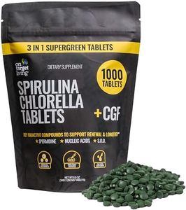 On Target Living Spirulina Chlorella + CGF | 1000 Tablets | Vegan | Boosts Immune System | High in Protein | Alkalyzing | Nutrient Dense | Detoxifying | Energy | Recovery |