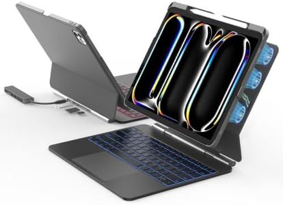 LAUDTEC Magnetic Keyboard Case with 4-in-1 Hub for iPad Pro & Air 13-inch