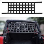 JeCar Mesh Roof Cargo Net Roof Hammock Exterior Accessories for 1987-2020 Jeep Wrangler YJ TJ LJ JK JK JL JL JT, Black