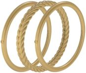 QALO Women's Eva Shockey Essential Bangles, Durable & Comfortable Women's Bangle, Water Resistant Bracelet, Gold, Small/Medium