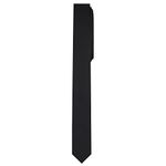 Jacob Alexander Ultra Skinny 1.5" Men's Solid Necktie - Black