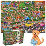 Fun Dogs Park 500 Piece Jigsaw Puzzles for Adults The Dogs Party Jigsaw Puzzles for Adults 500 Pieces Puzzle Gifts