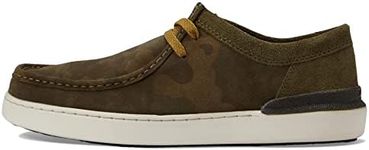 Clarks Men's Court Lite Wally Boat Shoe, Dark Olive Combi, 7.5 US