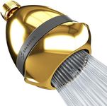 SparkPod 3 Inch Power Pressure Boosting Shower Head - Shower Water Pressure Booster - High Pressure Shower Heads for Low Water Pressure Homes - Rain & Massage 3-Setting Shower Heads (Egyptian Gold)