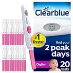 Clearblue Digital Ovulation Tests Kit (OPK) Proven to Help You Get Pregnant, 1 Digital Holder and 20 Ovulation Tests, Packaging May Vary