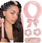 Yanibest Heatless Hair Curler, No Heat Hair Curlers to Sleep in, Super Soft Ribbon Wrap for Long Hair��，Overnight Heatless Curling Set with Hair Scrunchies and Clip, for All Hair Types