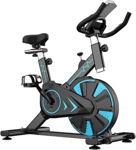Exercise Bike, Adjustable Resistance Silent Belt Drive, Indoor Cycling Bike for Home Cardio Gym, Fitness Stationary Bike Machine with 300lbs Weight Capacity &Upgraded Version Seat (Blue)